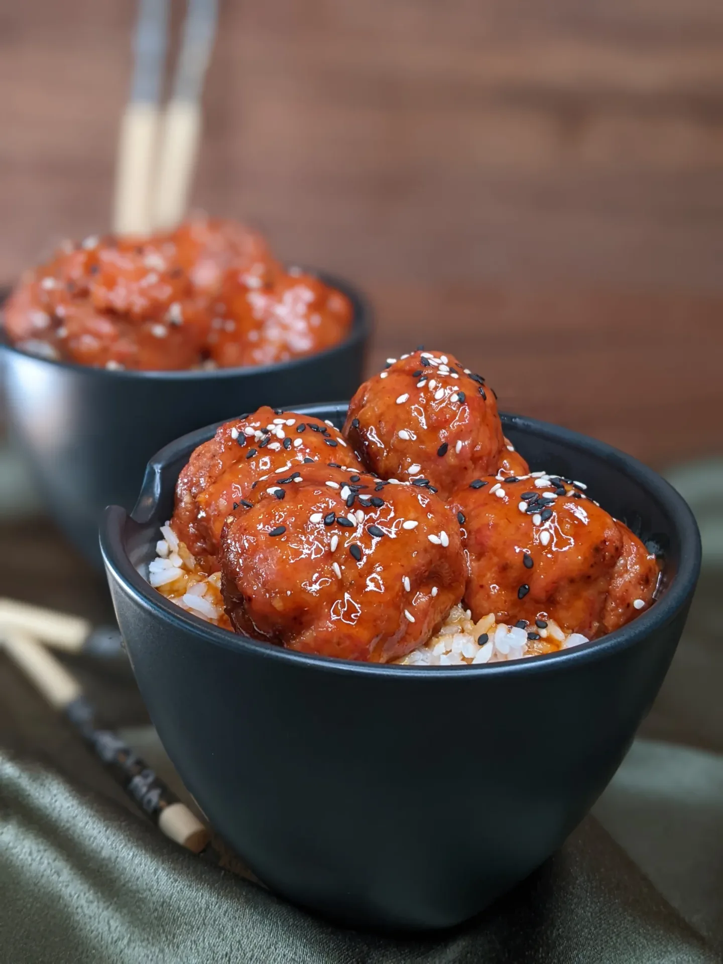 Featured image for “Sticky Honey-Siracha Smoked Pork Meatballs”
